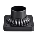 5.75" x 3.5" Black Aluminum For Outdoor Lights Pedestal Mount