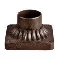 5.75" x 3.5" Black Aluminum For Outdoor Lights Pedestal Mount