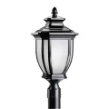 150 W E26 Medium A19 Incandescent Black Aluminum Outdoor Post Light | KIC9938BK