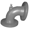 3" Flanged 12 to 14 mil Epoxy Coated Ductile Iron 90 Degrees Elbow | LEMFF390