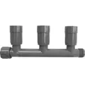 Gray PVC 3 Port Female Valve Manifold | 1201310