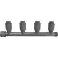 Gray PVC 4 Port Male Valve Manifold | 1301410