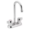 1/2" IPS 10-1/2" Metal Chrome 2-Handle High Arc Bar Faucet | MON4903