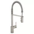 3/8" Compression 21-3/4" Metal Spot Resist Stainless Steel 1-Handle Pre-Rinse Spring Pulldown Kitchen Faucet | MON5923SRS