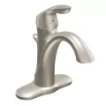 3/8" Compression 6" x 8-3/4" Metal Brushed Nickel 1-Handle High Arc Bathroom Faucet | MON6400BN