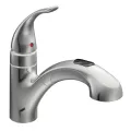 3/8" Compression 10-5/8" Metal Chrome 1-Handle Low Arc Pull-Out Kitchen Faucet | MON67315C