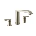 6-15/16" Metal Brushed Nickel 2-Handle Low Arc Roman Tub Faucet | MONT908BN