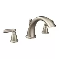 6-3/4" Metal Brushed Nickel 2-Handle Low Arc Roman Tub Faucet | MONT933BN