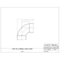 3" Hub White PVC SDR-35 90 Degree 1/4 Bend Long Turn Solvent Weld Elbow