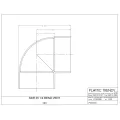 3" Hub White PVC 90 degree 1/4 Bend Solvent Weld Sewer Elbow
