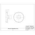 Sewer Plug, 6" MPT PVC P Series SDR-35 Solvent Weld