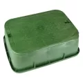 14" x 19" x 6" Rectangular Green Box Irrigation Control Valve Standard Tapered Extension Valve Box | NDB116TBC