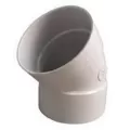 6" Hub White PVC 45 deg 1/8" Bend Solvent Weld Elbow