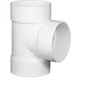 8" x 6" Hub White PVC Solvent Weld Straight Tee | NDP86P01