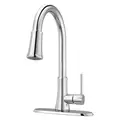 1/2" NPSM 16-1/8" Zinc Polished Chrome 1-Handle Pfirst Series Pull-Down Kitchen Faucet | PPFG529PF2C