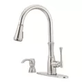 3/8" Female Threaded 16-15/16" Zinc Stainless Steel 1-Handle Wheaton Series Pull-Down Kitchen Faucet | PPFGT529WH1S