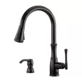 3/8" Female Threaded 16-15/16" Zinc Tuscan Bronze 1-Handle Wheaton Series Pull-Down Kitchen Faucet | PPFGT529WH1Y