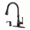 3/8" Female Threaded 16-15/16" Zinc Tuscan Bronze 1-Handle Wheaton Series Pull-Down Kitchen Faucet | PPFGT529WH1Y