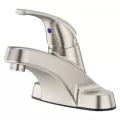 1/2" NPSM 6-15/32" x 6-15/16" Metal Brushed Nickel Single Control Pfirst Series Bathroom Faucet | PPFLG142800K