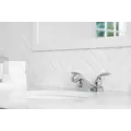 9-5/16" x 3-1/2" Metal Polished Chrome 2-Handle Pfirst Series Centerset Bathroom Faucet | PPFLG1436100