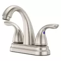 1/2" NPSM 9-11/32" x 5-15/16" Metal Brushed Nickel 2-Handle Pfirst Series Centerset Bathroom Faucet | PPFLG148700K