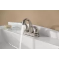 1/2" NPSM 9-11/32" x 5-15/16" Metal Brushed Nickel 2-Handle Pfirst Series Centerset Bathroom Faucet | PPFLG148700K