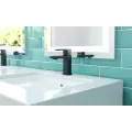1/2" NPSM 5-15/16" x 1-9/16" Metal Matte Black Deckard Series Single Control Bathroom Faucet | PPFLG42DAPB