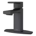 1/2" NPSM 5-15/16" x 1-9/16" Metal Matte Black Deckard Series Single Control Bathroom Faucet | PPFLG42DAPB