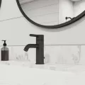 1/2" NPSM 6-11/16" Metal Matte Black Single Control Contempra Series Bathroom Faucet | PPFLG42NB00