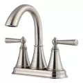 1/2" NPSM 9" x 7-1/8" Metal Brushed Nickel 2-Handle Saxton Series Centerset Bathroom Faucet | PPFLG48GL0K