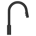 1/2" NPSM 16-3/8" Metal Matte Black 1-Handle Stellen Series Pull-Down Kitchen Faucet | PPFLG529SAB