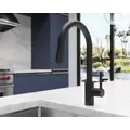 1/2" NPSM 16-3/8" Metal Matte Black 1-Handle Stellen Series Pull-Down Kitchen Faucet | PPFLG529SAB