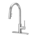 1/2" NPSM 16-3/8" Metal Polished Chrome 1-Handle Stellen Series Pull-Down Kitchen Faucet | PPFLG529SAC