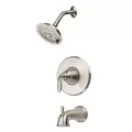 1/2" NPT 5-21/32" Zinc Brushed Nickel 1-Handle Avalon Series Tub/Shower Trim Kit | PPFLG898CBK