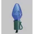 3.6 W 25' 12" Spacing Blue Commercial Grade Traditional Cone LED String Light | SRCC79311RY