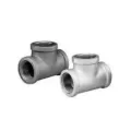 1-1/4" FNPT Black Malleable Iron Tee | TFBT012