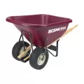 8 cu-ft 800 lb Powder Coated Steel Heavy-Duty Wheelbarrow | SRMM82T