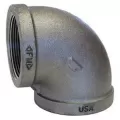 1-1/4" FNPT Black Malleable Iron Schedule 40 90 Degrees 1101 Series Domestic Elbow | TFB90F012D