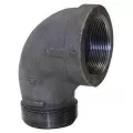 1/2" FNPT x MNPT Black Malleable Iron 90 Degrees 1103 Series Domestic Elbow | TFB90ST005D