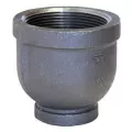 1-1/2" x 1-1/4" Female Threaded Black Malleable Iron Reducing Coupling | TFBBR212D