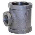 1/2" x 1/2" x 3/4" Female Threaded Black Malleable Iron 1105R Series Reducing Coupling | TFBT074D