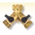 3/4" Brass 2-Way Y-Hose Tap Valve | UNDAHB2