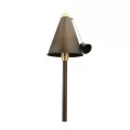 2 W GU5.3 3000K T3 LED Weathered Brass Solid Brass Odyssey Series Tiki Torch Area Light | UNI1B1212