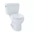 26-3/8" x 14" x 14-5/8" Vitreous China Cotton White Round Front Eco Drake Series Toilet Bowl | TOTC743E01