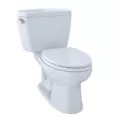 28-1/8" x 14" x 16-1/8" Vitreous China Cotton White Elongated Front Eco Drake Series Toilet Bowl | TOTC744EF1001