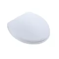 16-1/2" x 14" Cotton White Polypropylene with Cover For Round Front Toilet Bowls SoftClose Series Round Front Toilet Seat | TOTSS11301