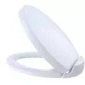 18-1/2" x 14-1/4" Cotton White Polypropylene with Cover For Elongated Toilet Bowls SoftClose Series Elongated Front Toilet Seat | TOTSS20401