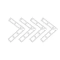 Aluminum 94+86 Degrees Angled Gate Corner Set | VAGC94