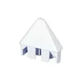 2.83" Vinyl White Sharp Spade Thin Wall Picket Cap | VCCPSN783W