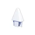 2.44" Vinyl White Internal Sharp Spade Picket Cap | VCISPC78112W